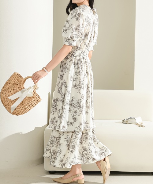 極美品✨イエナラブークル　ティアードワンピース　マキシ丈　総柄　花柄　フリル 楽天市場】【夏セール☆クーポンで30%OFF】シャーリング