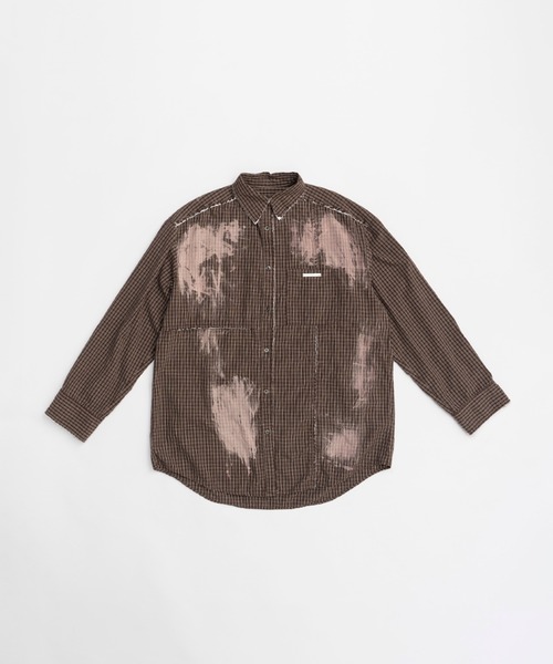 PRANK PROJECT(プランクプロジェクト)の「カットオフブリーチチェックシャツ / Cut-off Bleached Check Shirt(シャツ/ブラウス・レディース・ブラック/ブラウン/アイボリー・FREE)」の20枚目の写真