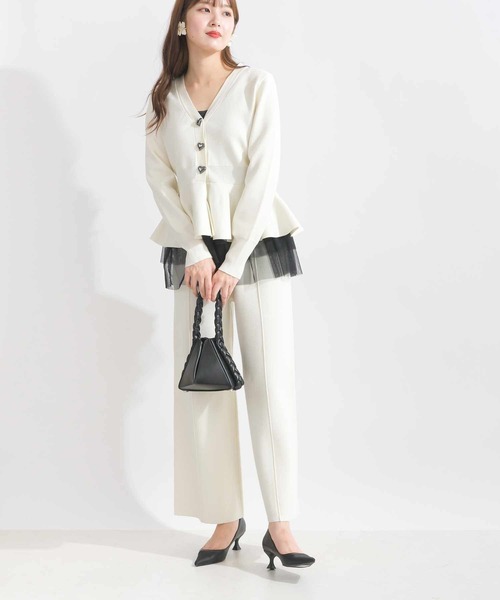 PICCIN（ピッチン）の「前後2wayチュール重ねタンクトップ（タンクトップ・レディース・ブラック/オフホワイト・M）」の18枚目の写真