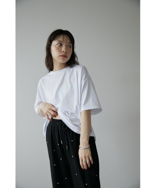 DRWCYS（ドロシーズ）の「バックシャンTシャツ（Tシャツ/カットソー・レディース・ブラック/ホワイト・FREE）」の5枚目の写真