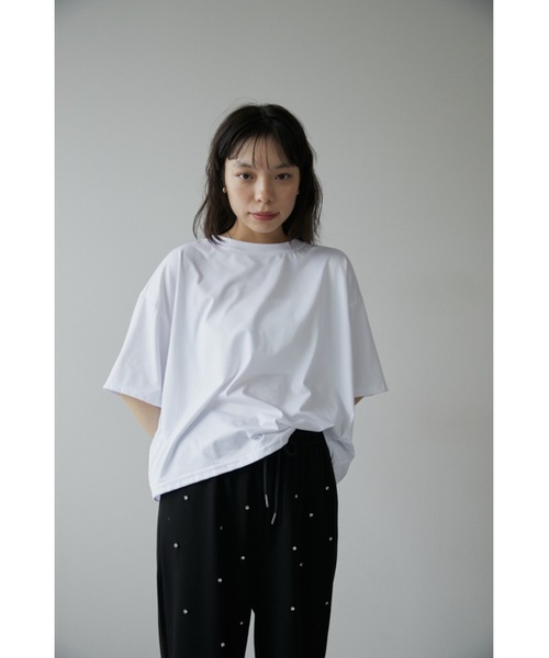 DRWCYS（ドロシーズ）の「バックシャンTシャツ（Tシャツ/カットソー・レディース・ブラック/ホワイト・FREE）」の4枚目の写真