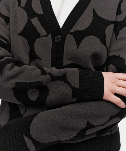 marimekko（マリメッコ）の「Unikko / knits ii（カーディガン/ボレロ・レディース・ブラック・X-SMALL/SMALL/MEDIUM/LARGE）」の4枚目の写真