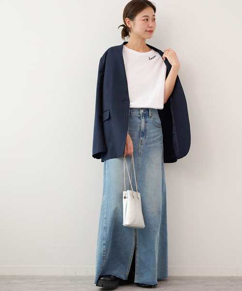 JOURNAL STANDARD relume（ジャーナルスタンダード　レリューム）の「《追加4》刺繍ロゴフレンチTEE（Tシャツ/カットソー・レディース・ホワイト系その他/ホワイト・FREE）」の21枚目の写真