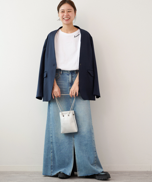 JOURNAL STANDARD relume（ジャーナルスタンダード　レリューム）の「《追加4》刺繍ロゴフレンチTEE（Tシャツ/カットソー・レディース・ホワイト系その他/ホワイト・FREE）」の22枚目の写真