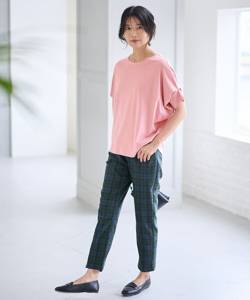 ANY(エニィ)の「ゆるシルエットドルマンプルオーバー(Tシャツ/カットソー・レディース・ネイビー系/ベージュ系/ピンク系/グリーン系・F)」の13枚目の写真