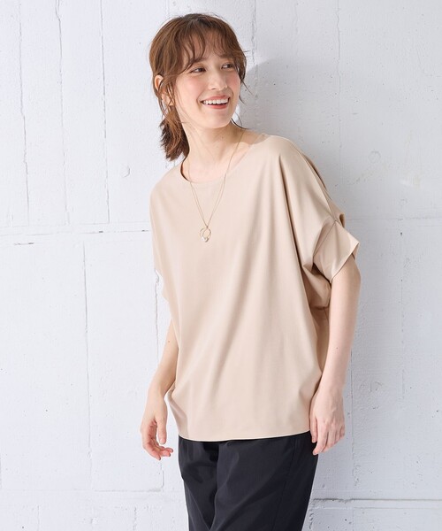 ANY(エニィ)の「ゆるシルエットドルマンプルオーバー(Tシャツ/カットソー・レディース・ネイビー系/ベージュ系/ピンク系/グリーン系・F)」の15枚目の写真