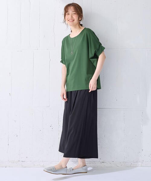 ANY(エニィ)の「ゆるシルエットドルマンプルオーバー(Tシャツ/カットソー・レディース・ネイビー系/ベージュ系/ピンク系/グリーン系・F)」の21枚目の写真