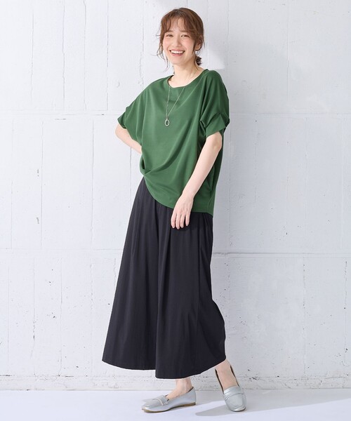 ANY(エニィ)の「ゆるシルエットドルマンプルオーバー(Tシャツ/カットソー・レディース・ネイビー系/ベージュ系/ピンク系/グリーン系・F)」の22枚目の写真