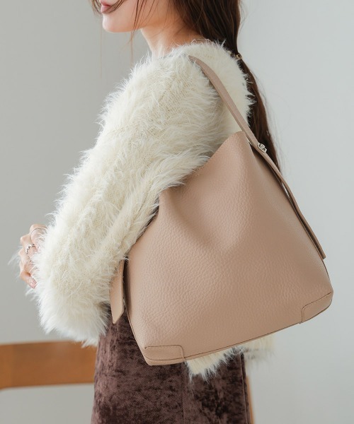 Bab（バブ）の「ポーチ付きワンハンドルショルダーバッグBAG（ショルダーバッグ・レディース・ベージュ/モカ/ブラック・ONESIZE）」の17枚目の写真