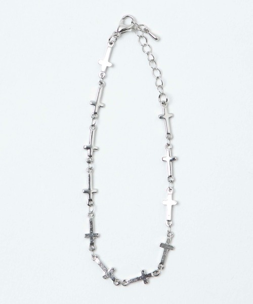 Figments(フィグメンツ)の「クロスブレスレット(ブレスレット・レディース・ブラック/シルバー・FREE)」の4枚目の写真
