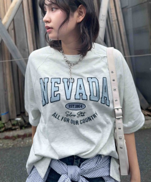 AS KNOW AS plus(アズノゥアズプラス)の「◇チェーン刺繍5分袖Tシャツ【UNISEX ITEM】(Tシャツ/カットソー・レディース・ボルドー/スミクロ/オートミール/グリーン系/グレー系/アイボリー系/グレー系1/アイボリー系1/ネイビー系1/レッド系1/グレー系2/サックスブルー系2/アイボリー系2/ピンク系2/グレー系3/ダークグリーン系3/ネイビー系3/アイボリー系3・FREE)」の10枚目の写真