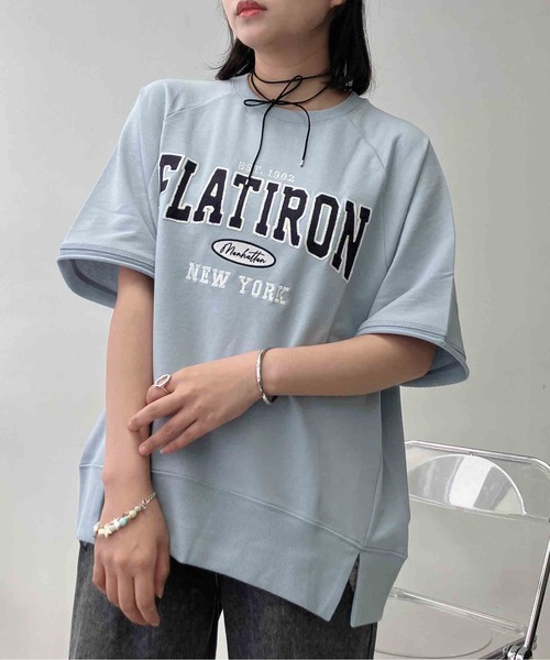 AS KNOW AS plus(アズノゥアズプラス)の「◇チェーン刺繍5分袖Tシャツ【UNISEX ITEM】(Tシャツ/カットソー・レディース・ボルドー/スミクロ/オートミール/グリーン系/グレー系/アイボリー系/グレー系1/アイボリー系1/ネイビー系1/レッド系1/グレー系2/サックスブルー系2/アイボリー系2/ピンク系2/グレー系3/ダークグリーン系3/ネイビー系3/アイボリー系3・FREE)」の15枚目の写真