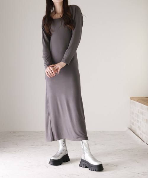 VIVIAN(ヴィヴィアン)の「極盛り厚底トラックソールストレッチショートブーツ(ブーツ・レディース・ブラック/シルバー・S/M/L)」の14枚目の写真