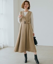 grove | スエードライクジレ2WAYワンピース(ワンピース)