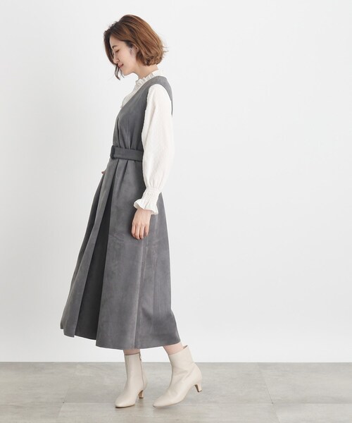 スエードライクジレ2WAYワンピース（ワンピース）｜grove（グローブ