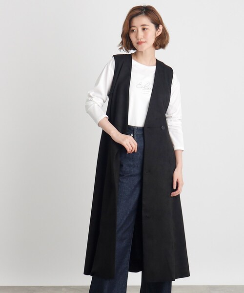 grove（グローブ）の「◆スエードライクジレ2WAYワンピース（ワンピース・レディース・ダークグレー/ブラック/ベージュ・02/03/01/04/05）」の7枚目の写真