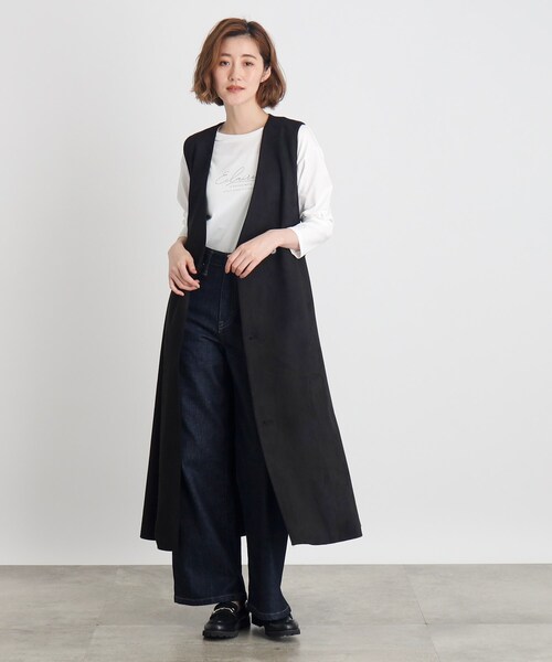 grove（グローブ）の「◆スエードライクジレ2WAYワンピース（ワンピース・レディース・ダークグレー/ブラック/ベージュ・02/03/01/04/05）」の8枚目の写真