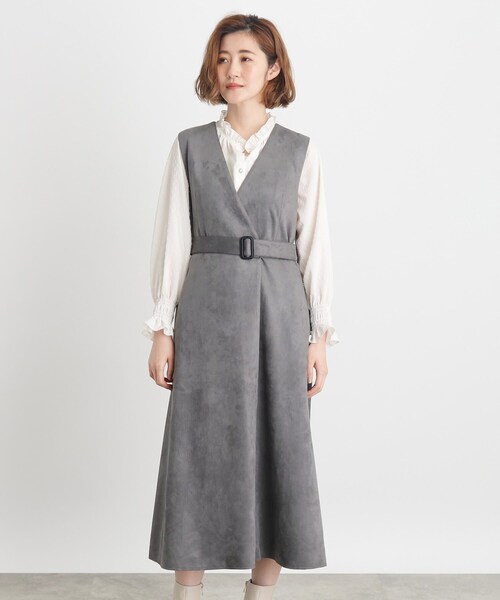 grove（グローブ）の「◆スエードライクジレ2WAYワンピース（ワンピース・レディース・ダークグレー/ブラック/ベージュ・02/03/01/04/05）」の18枚目の写真