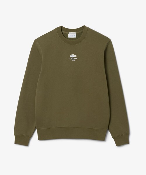 LACOSTE（ラコステ）の「裏パイル地 ワンポイングラフィックプリントクルーネックスウェット トレーナー（スウェット・メンズ・ダークネイビー/オフホワイト/ワイン/ライトブルー/ブラック/オリーブ・M/L/XS/S/XL）」の4枚目の写真