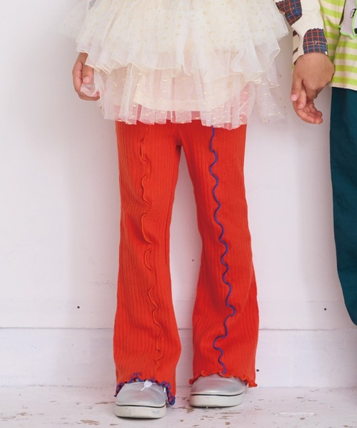 HOGAN RANCH WEAR（ホーガンランチウエア）の「メローリブフレアーパンツ（その他パンツ・キッズ・レッド/イエロー/ブラック/グレー・90/100/110/120/130/140/150）」の4枚目の写真