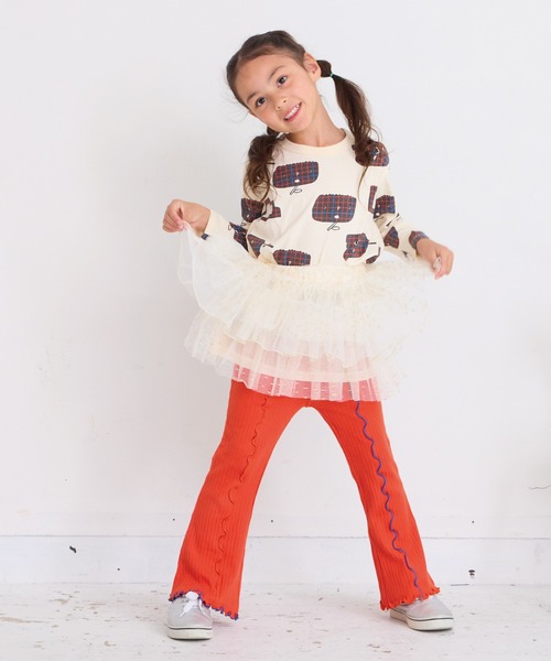 HOGAN RANCH WEAR（ホーガンランチウエア）の「メローリブフレアーパンツ（その他パンツ・キッズ・レッド/イエロー/ブラック/グレー・90/100/110/120/130/140/150）」の10枚目の写真