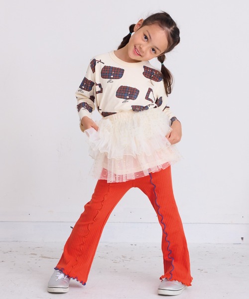 HOGAN RANCH WEAR（ホーガンランチウエア）の「メローリブフレアーパンツ（その他パンツ・キッズ・レッド/イエロー/ブラック/グレー・90/100/110/120/130/140/150）」の8枚目の写真