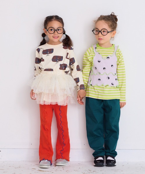 HOGAN RANCH WEAR（ホーガンランチウエア）の「メローリブフレアーパンツ（その他パンツ・キッズ・レッド/イエロー/ブラック/グレー・90/100/110/120/130/140/150）」の6枚目の写真