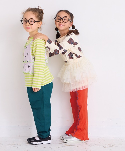 HOGAN RANCH WEAR（ホーガンランチウエア）の「メローリブフレアーパンツ（その他パンツ・キッズ・レッド/イエロー/ブラック/グレー・90/100/110/120/130/140/150）」の5枚目の写真