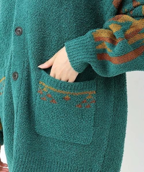 チチカカ（チチカカ）の「モールナバホニットカーディガン（カーディガン/ボレロ・レディース・アイボリー/ブラック/グリーン・FREE）」の16枚目の写真