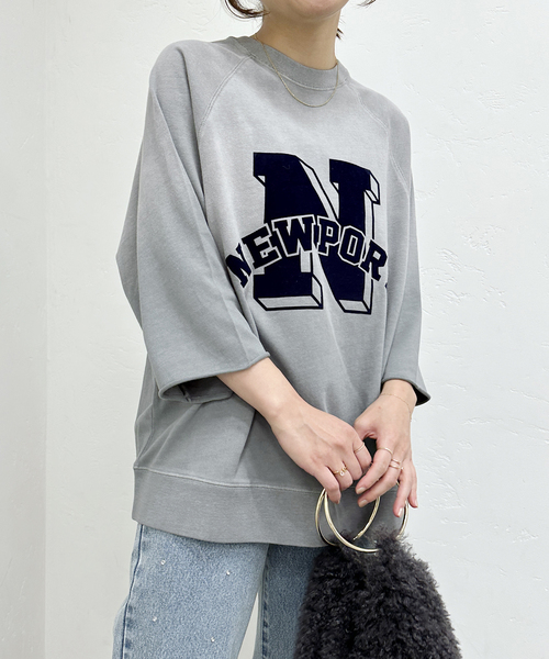 U by SPICK&SPAN（ユーバイスピックアンドスパン）の「【SCREEN STARS/スクリーンスターズ】 20/ソウテンジク ビッグプルオーバー（Tシャツ/カットソー・レディース・サックスブルー/ネイビー/グリーン/ライトグレー/ブラック系その他・FREE）」の5枚目の写真