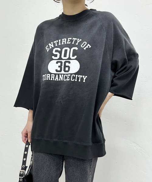 U by SPICK&SPAN（ユーバイスピックアンドスパン）の「【SCREEN STARS/スクリーンスターズ】 20/ソウテンジク ビッグプルオーバー（Tシャツ/カットソー・レディース・サックスブルー/ネイビー/グリーン/ライトグレー/ブラック系その他・FREE）」の7枚目の写真