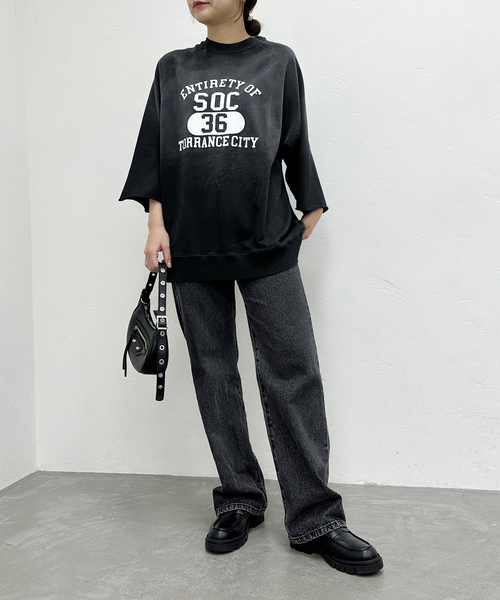 U by SPICK&SPAN（ユーバイスピックアンドスパン）の「【SCREEN STARS/スクリーンスターズ】 20/ソウテンジク ビッグプルオーバー（Tシャツ/カットソー・レディース・サックスブルー/ネイビー/グリーン/ライトグレー/ブラック系その他・FREE）」の10枚目の写真