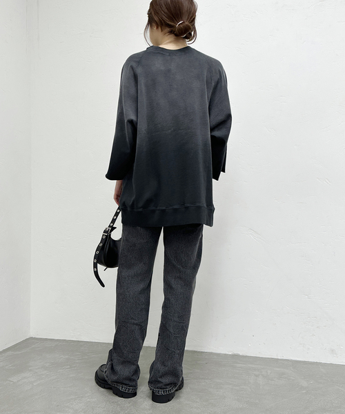 U by SPICK&SPAN（ユーバイスピックアンドスパン）の「【SCREEN STARS/スクリーンスターズ】 20/ソウテンジク ビッグプルオーバー（Tシャツ/カットソー・レディース・サックスブルー/ネイビー/グリーン/ライトグレー/ブラック系その他・FREE）」の12枚目の写真