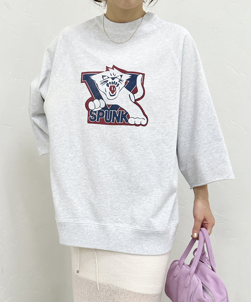 U by SPICK&SPAN（ユーバイスピックアンドスパン）の「【SCREEN STARS/スクリーンスターズ】 20/ソウテンジク ビッグプルオーバー（Tシャツ/カットソー・レディース・サックスブルー/ネイビー/グリーン/ライトグレー/ブラック系その他・FREE）」の14枚目の写真