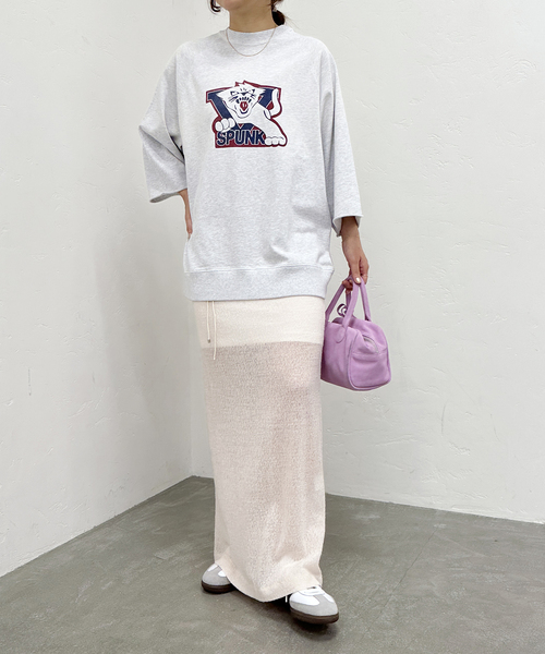 U by SPICK&SPAN（ユーバイスピックアンドスパン）の「【SCREEN STARS/スクリーンスターズ】 20/ソウテンジク ビッグプルオーバー（Tシャツ/カットソー・レディース・サックスブルー/ネイビー/グリーン/ライトグレー/ブラック系その他・FREE）」の17枚目の写真