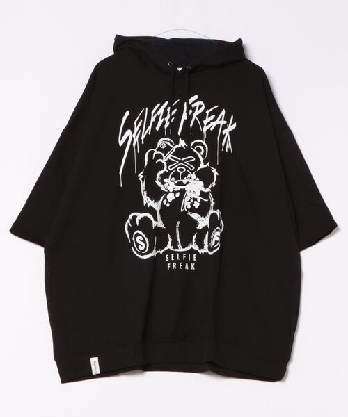 STYLISE(スタイライズ)の「【TIMELY WARNING】SELFIE BEAR SP BIG TEEPK(パーカー・メンズ・ブラック/ブルーグレー/ホワイト・ONESIZE)」の3枚目の写真