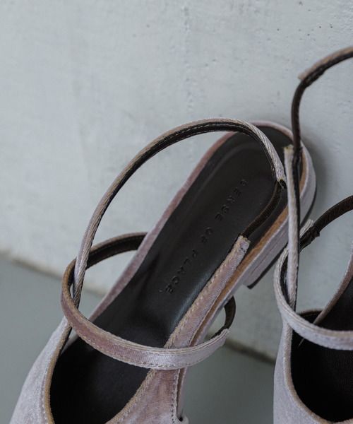 SENSE OF PLACE by URBAN RESEARCH(センスオブプレイスバイアーバンリサーチ)の「ベロアポインテッドシューズ(パンプス・レディース・ライトピンク/グレー/ネイビー・SMALL/MEDIUM/LARGE)」の21枚目の写真