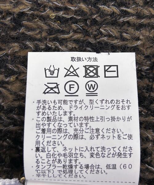 ITEMS URBANRESEARCH（アイテムズ アーバンリサーチ）の「ハーフジップラメニット（ニット/セーター・レディース・ブラウン/ライトベージュ・FREE）」の14枚目の写真