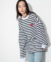 WEGO | WEGO/【24年秋冬新作】ボーダーワンポイントT(Tシャツ/カットソー)