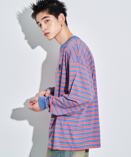 WEGO(ウィゴー)の「WEGO/ボーダーワンポイントT(Tシャツ/カットソー・メンズ・ブルー系その他5/ホワイト系その他5・MEDIUM/LARGE)」の15枚目の写真