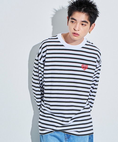 WEGO(ウィゴー)の「WEGO/ボーダーワンポイントT(Tシャツ/カットソー・メンズ・ブルー系その他5/ホワイト系その他5・MEDIUM/LARGE)」の20枚目の写真