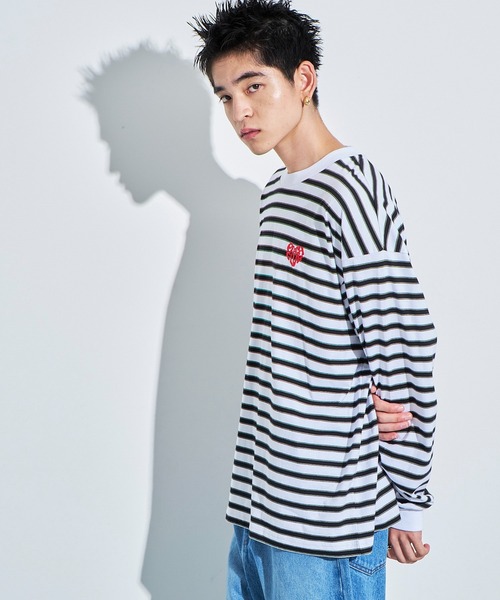 WEGO(ウィゴー)の「WEGO/ボーダーワンポイントT(Tシャツ/カットソー・メンズ・ブルー系その他5/ホワイト系その他5・MEDIUM/LARGE)」の22枚目の写真