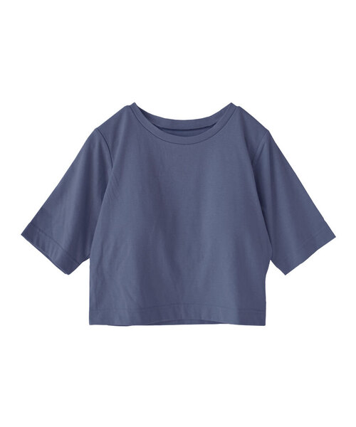 zootie(ズーティー)の「URBAN PLUS カップ付きミニTシャツ(Tシャツ/カットソー・レディース・グレイッシュブルー/ダークグリーン/オフホワイト/ブラウン系その他/スモークピンク/グレイッシュベージュ/ブラック/ライトブルー/ライトベージュ/アイボリー/ネイビー/テラコッタ/チャコール・M)」の17枚目の写真
