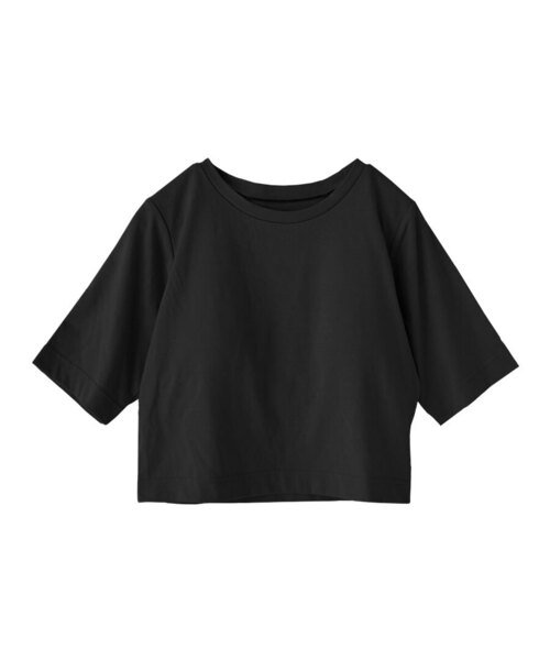 zootie(ズーティー)の「URBAN PLUS カップ付きミニTシャツ(Tシャツ/カットソー・レディース・グレイッシュブルー/ダークグリーン/オフホワイト/ブラウン系その他/スモークピンク/グレイッシュベージュ/ブラック/ライトブルー/ライトベージュ/アイボリー/ネイビー/テラコッタ/チャコール・M)」の20枚目の写真