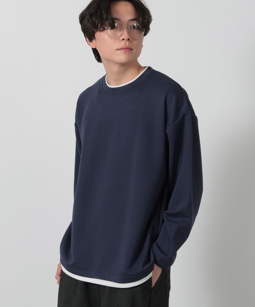 LAKOLE(ラコレ)の「ダンボールレイヤー長袖T / 142863(Tシャツ/カットソー・メンズ・ダークオリーブ/ブラック/サンドグレー/チェリーレッド/チャコール/グリーン/ネイビー・MEDIUM/LARGE/X-LARGE)」の6枚目の写真