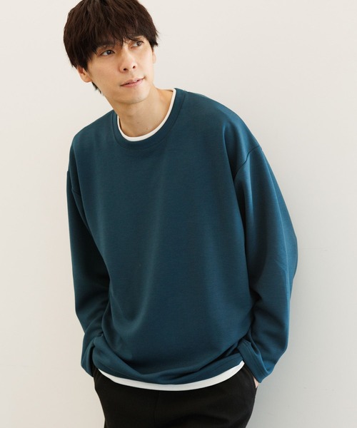 LAKOLE(ラコレ)の「ダンボールレイヤー長袖T / 142863(Tシャツ/カットソー・メンズ・ダークオリーブ/ブラック/サンドグレー/チェリーレッド/チャコール/グリーン/ネイビー・MEDIUM/LARGE/X-LARGE)」の4枚目の写真