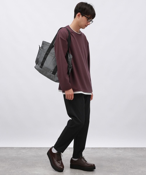 LAKOLE(ラコレ)の「ダンボールレイヤー長袖T / 142863(Tシャツ/カットソー・メンズ・ダークオリーブ/ブラック/サンドグレー/チェリーレッド/チャコール/グリーン/ネイビー・MEDIUM/LARGE/X-LARGE)」の11枚目の写真