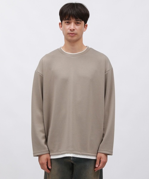 LAKOLE(ラコレ)の「ダンボールレイヤー長袖T / 142863(Tシャツ/カットソー・メンズ・ダークオリーブ/ブラック/サンドグレー/チェリーレッド/チャコール/グリーン/ネイビー・MEDIUM/LARGE/X-LARGE)」の12枚目の写真