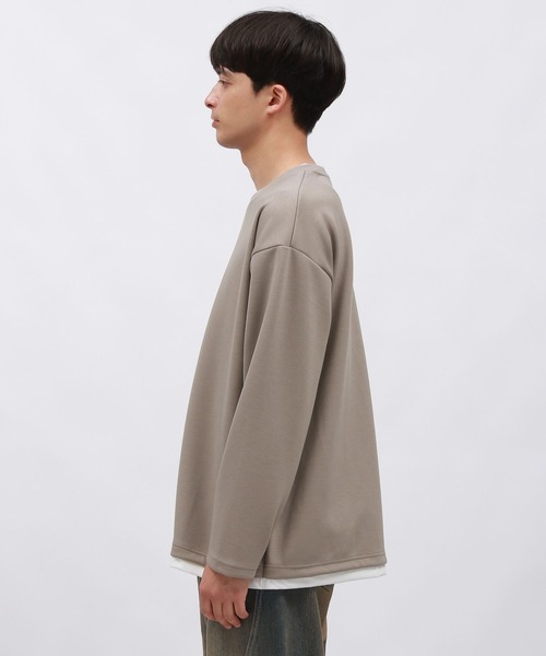 LAKOLE(ラコレ)の「ダンボールレイヤー長袖T / 142863(Tシャツ/カットソー・メンズ・ダークオリーブ/ブラック/サンドグレー/チェリーレッド/チャコール/グリーン/ネイビー・MEDIUM/LARGE/X-LARGE)」の13枚目の写真