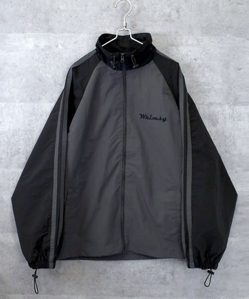Anytime Songs(エニータイムソングス)の「front embroidery raglan sleeves nylon jacket/フロント刺繍 ラグランスリーブ ナイロンジャケット(ナイロンジャケット・メンズ・チャコール/オフホワイト/グレー・M/L/XL)」の15枚目の写真